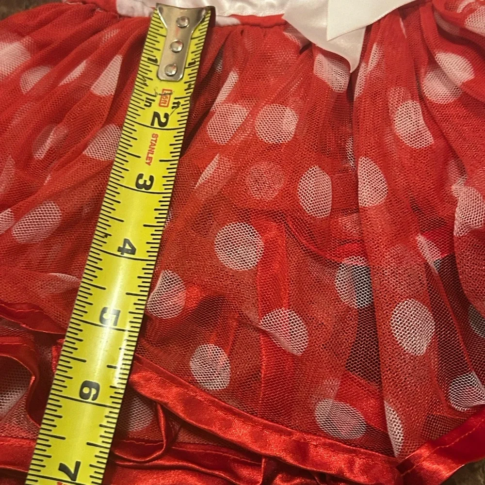 Disney Long sleeve Red Polka Dot Kids Minnie Mouse Dress - size 24 months - Picture 6 of 8